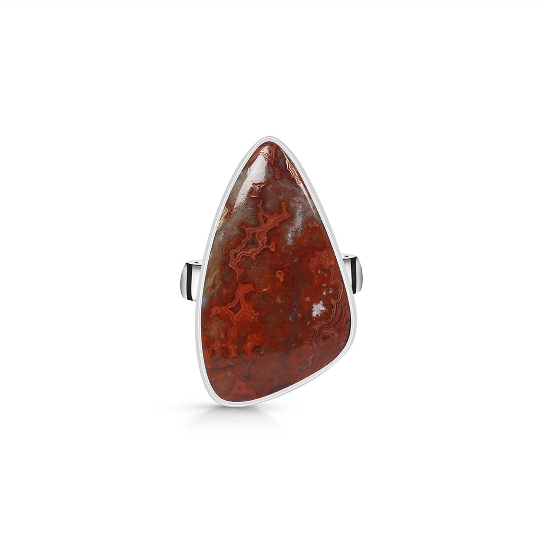 Crazy Lace Agate Adjustable Ring-(CLA-R-32.)